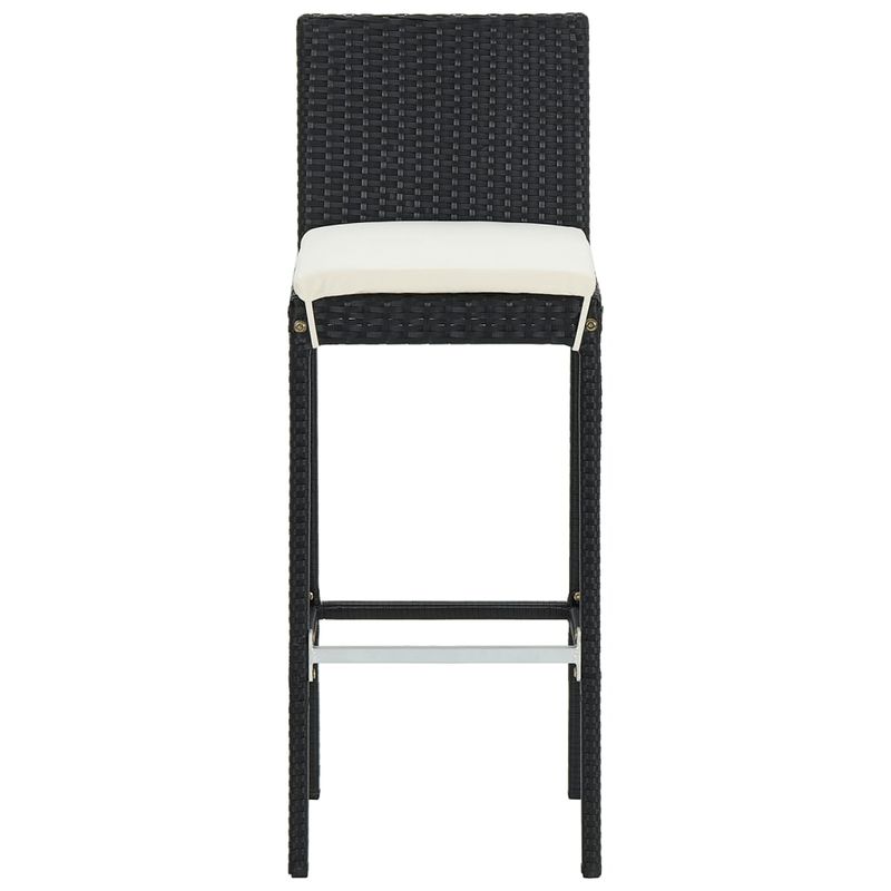 Casa si Gradina - Gradina si terasa - Mobilier exterior - Seturi mobila gradina - Set bar de gradina 5 piese negru lemn masiv acacia si poliratan - Infinity.ro