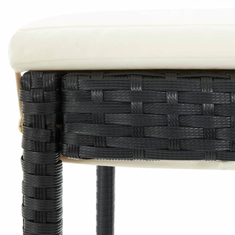 Casa si Gradina - Gradina si terasa - Mobilier exterior - Seturi mobila gradina - Set bar de gradina 5 piese negru lemn masiv acacia si poliratan - Infinity.ro