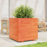 Casa si Gradina - Gradinarit si plante - Plante si ghivece - Ghivece si suporturi - Jardiniera de gradina, maro ceruit, 70x70x72 cm, lemn masiv pin - Infinity.ro