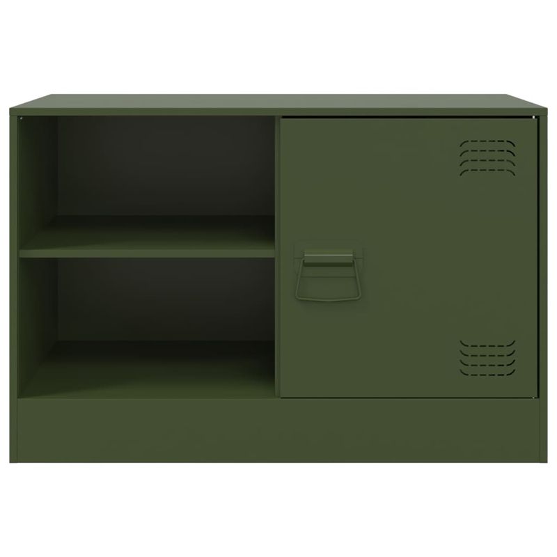 Casa si Gradina - Mobilier - Comode si corpuri - Comode - Dulapuri TV 2 buc., verde maslina, 67x39x44 cm Otel - Infinity.ro