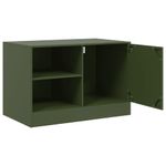Casa si Gradina - Mobilier - Comode si corpuri - Comode - Dulapuri TV 2 buc., verde maslina, 67x39x44 cm Otel - Infinity.ro