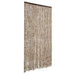 Casa si Gradina - Textile si covoare - Perdele si draperii - Perdele - Perdea pentru insecte, bej si maro, 118x220 cm, chenille - Infinity.ro
