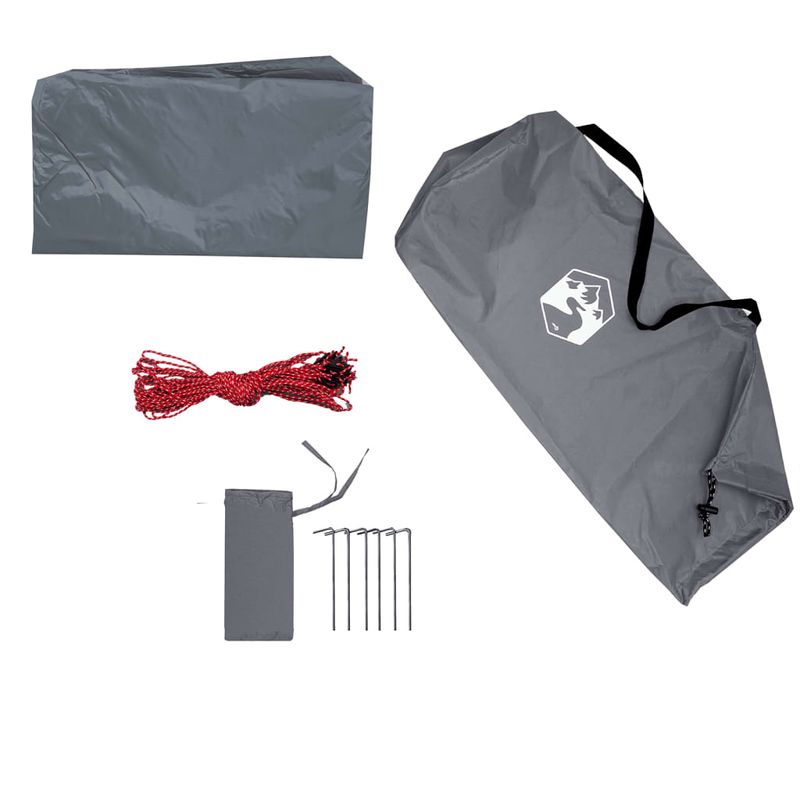 Sport si Outdoor - Camping - Copertine si adaposturi - Prelata de camping, gri și portocaliu, 500x294 cm, impermeabila, material tafta - Infinity.ro