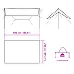 Sport si Outdoor - Camping - Copertine si adaposturi - Prelata de camping, gri și portocaliu, 500x294 cm, impermeabila, material tafta - Infinity.ro