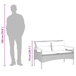 Casa si Gradina - Gradina si terasa - Mobilier exterior - Bancute de gradina - Banca de gradina cu perne, 116x62,5x74, gri, poliratan - Infinity.ro