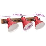 Casa si Gradina - Corpuri si surse de iluminat - Plafoniere, aplice si spoturi - Lampa de perete 25 W, rosu uzat, 65x25 cm, E27 - Infinity.ro