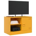 Casa si Gradina - Mobilier - Comode si corpuri - Comode - Comoda TV, 2 buc., galben mustar, 67x39x44 cm, otel - Infinity.ro
