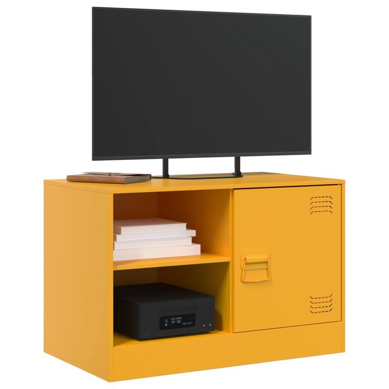 Casa si Gradina - Mobilier - Comode si corpuri - Comode - Comoda TV, 2 buc., galben mustar, 67x39x44 cm, otel - Infinity.ro