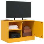 Casa si Gradina - Mobilier - Comode si corpuri - Comode - Comoda TV, 2 buc., galben mustar, 67x39x44 cm, otel - Infinity.ro