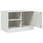 Casa si Gradina - Mobilier - Comode si corpuri - Comode - Dulapuri TV 2 buc., alb, 67x39x44 cm Otel - Infinity.ro