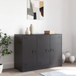 Casa si Gradina - Mobilier - Comode si corpuri - Comode - Servanta, negru, 99x39x73 cm, otel - Infinity.ro