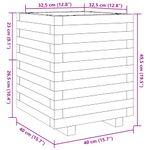 Casa si Gradina - Gradinarit si plante - Plante si ghivece - Ghivece si suporturi - Jardiniera de gradina, 40x40x49,5 cm, lemn masiv Douglas - Infinity.ro