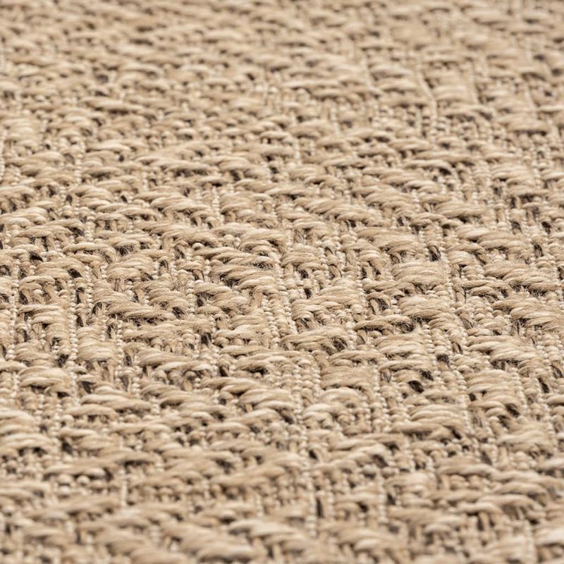 Casa si Gradina - Textile si covoare - Covoare - Covoare casa - Covor ZIZUR aspect iută, 120x120cm, pentru interior și exterior, maro, model rotund - Infinity.ro