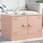 Casa si Gradina - Mobilier - Mese si birouri - Masute de cafea - Masuta de cafea, roz, 67x50x44 cm, otel - Infinity.ro