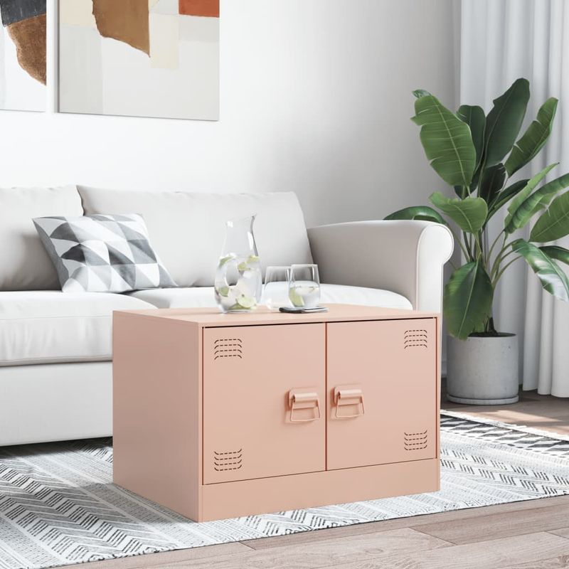Casa si Gradina - Mobilier - Mese si birouri - Masute de cafea - Masuta de cafea, roz, 67x50x44 cm, otel - Infinity.ro