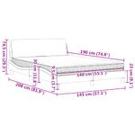 Casa si Gradina - Mobilier - Paturi si accesorii - Paturi - Pat cu saltea, negru, 140x190 cm, piele ecologica - Infinity.ro