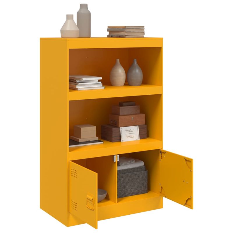 Casa si Gradina - Mobilier - Comode si corpuri - Comode - Noptiera, galben mustar, 67x39x107 cm otel - Infinity.ro