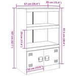 Casa si Gradina - Mobilier - Comode si corpuri - Comode - Noptiera, galben mustar, 67x39x107 cm otel - Infinity.ro