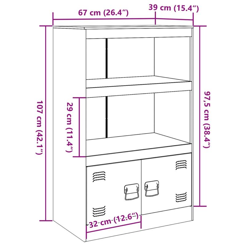 Casa si Gradina - Mobilier - Comode si corpuri - Comode - Noptiera, galben mustar, 67x39x107 cm otel - Infinity.ro