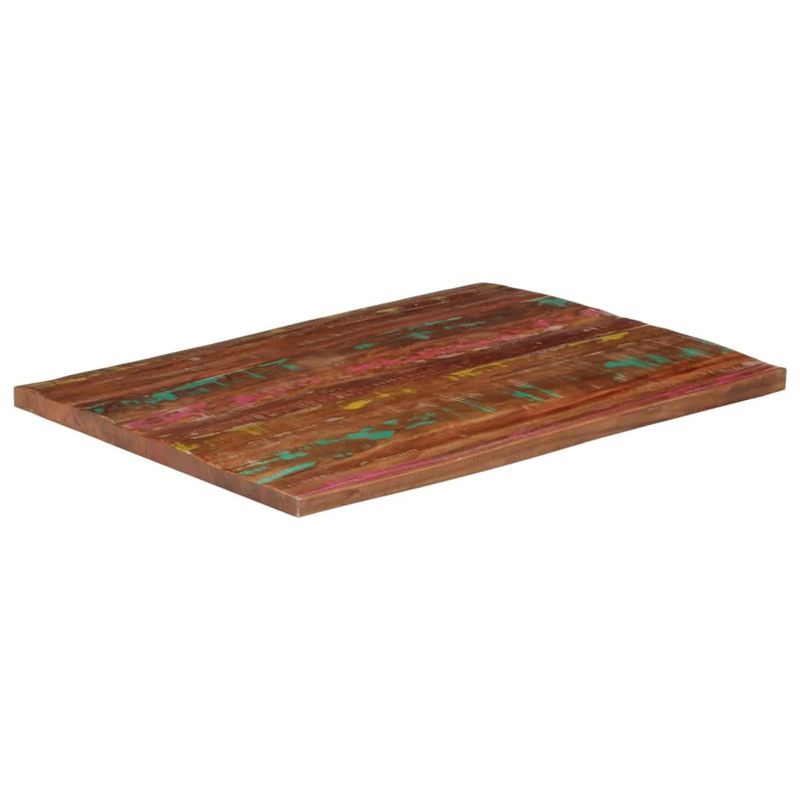 Casa si Gradina - Mobilier - Feronerie si accesorii mobila - Blat de masa, 100x80x2,5cm, dreptunghiular, lemn masiv reciclat (multicolor) - Infinity.ro