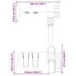 Jucarii, Copii si Bebe - Jucarii si jocuri - Jucarii de exterior - Spatii de joaca si accesorii - Set de joaca pentru exterior, lemn masiv de pin - Infinity.ro