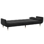 Casa si Gradina - Mobilier - Canapele si coltare - Canapele - Canapea extensibila cu taburet, 2 locuri, negru, catifea - Infinity.ro