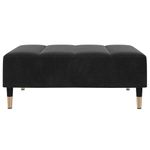 Casa si Gradina - Mobilier - Canapele si coltare - Canapele - Canapea extensibila cu taburet, 2 locuri, negru, catifea - Infinity.ro