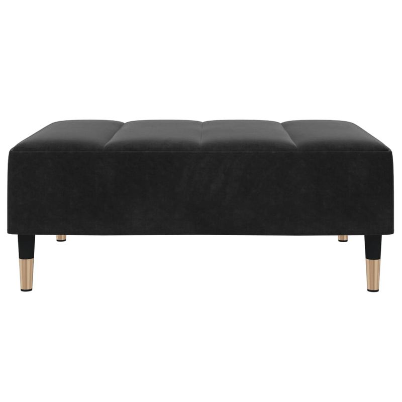 Casa si Gradina - Mobilier - Canapele si coltare - Canapele - Canapea extensibila cu taburet, 2 locuri, negru, catifea - Infinity.ro