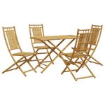Casa si Gradina - Gradina si terasa - Mobilier exterior - Seturi mobila gradina - Set mobilier de gradina, 5 piese, bambus, model fără cotieră - Infinity.ro
