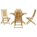 Casa si Gradina - Gradina si terasa - Mobilier exterior - Seturi mobila gradina - Set mobilier de gradina, 5 piese, bambus, model fără cotieră - Infinity.ro