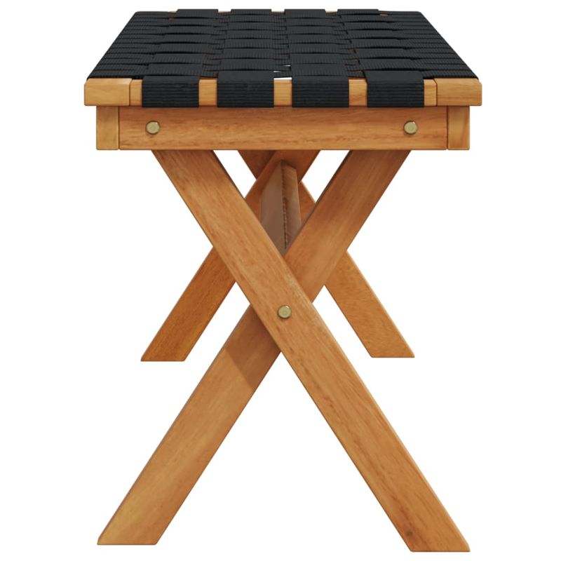 Casa si Gradina - Gradina si terasa - Mobilier exterior - Bancute de gradina - Banca de gradina, negru, lemn masiv acacia/textil - Infinity.ro