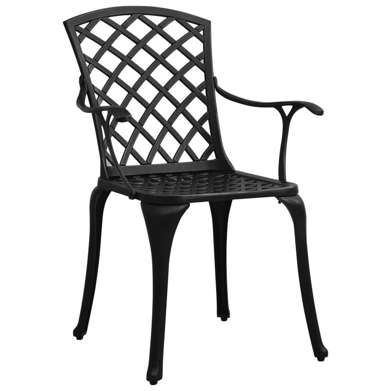 Casa si Gradina - Gradina si terasa - Mobilier exterior - Seturi mobila gradina - Set mobilier de gradina, 5 piese, negru, aluminiu turnat - Infinity.ro