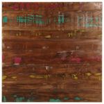 Casa si Gradina - Constructii - Lemn constructii - Placi lemn - Blat de masa patrata, 80x80x3,8 cm, lemn masiv reciclat - Infinity.ro