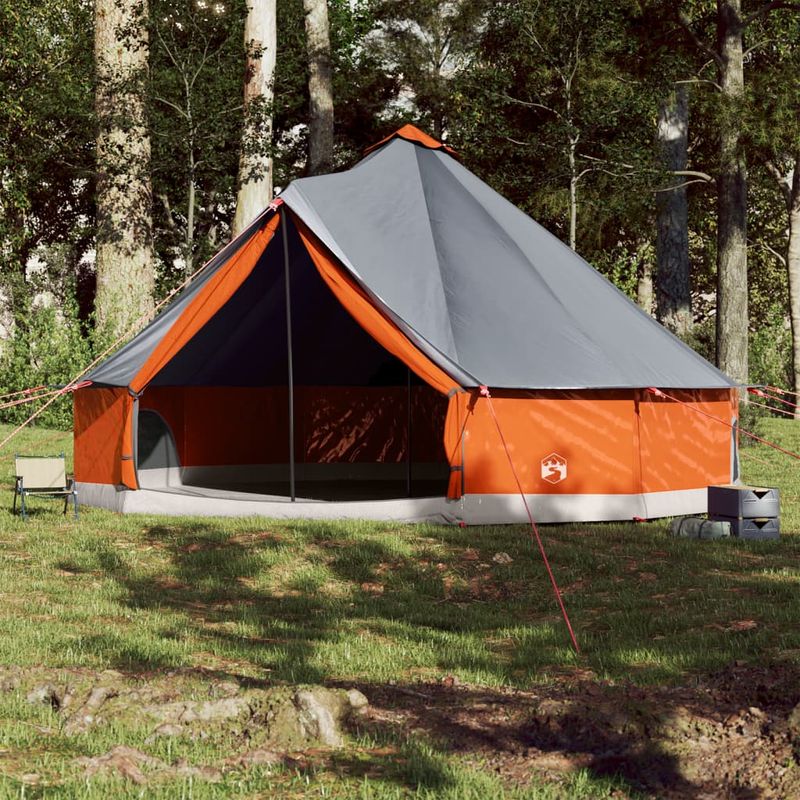 Sport si Outdoor - Camping - Corturi camping - Cort de familie Tipi pentru 8 persoane gri impermeabil - Infinity.ro