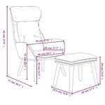 Casa si Gradina - Mobilier - Scaune si fotolii - Fotolii - Fotoliu de relaxare cu taburet, gri deschis, textil - Infinity.ro