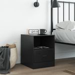 Casa si Gradina - Mobilier - Comode si corpuri - Noptiere - Noptiera, negru, 34,5x39x44 cm, otel - Infinity.ro