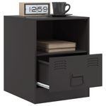 Casa si Gradina - Mobilier - Comode si corpuri - Noptiere - Noptiera, negru, 34,5x39x44 cm, otel - Infinity.ro