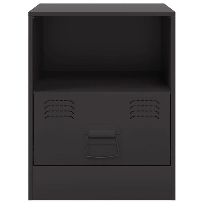 Casa si Gradina - Mobilier - Comode si corpuri - Noptiere - Noptiera, negru, 34,5x39x44 cm, otel - Infinity.ro