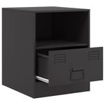 Casa si Gradina - Mobilier - Comode si corpuri - Noptiere - Noptiera, negru, 34,5x39x44 cm, otel - Infinity.ro