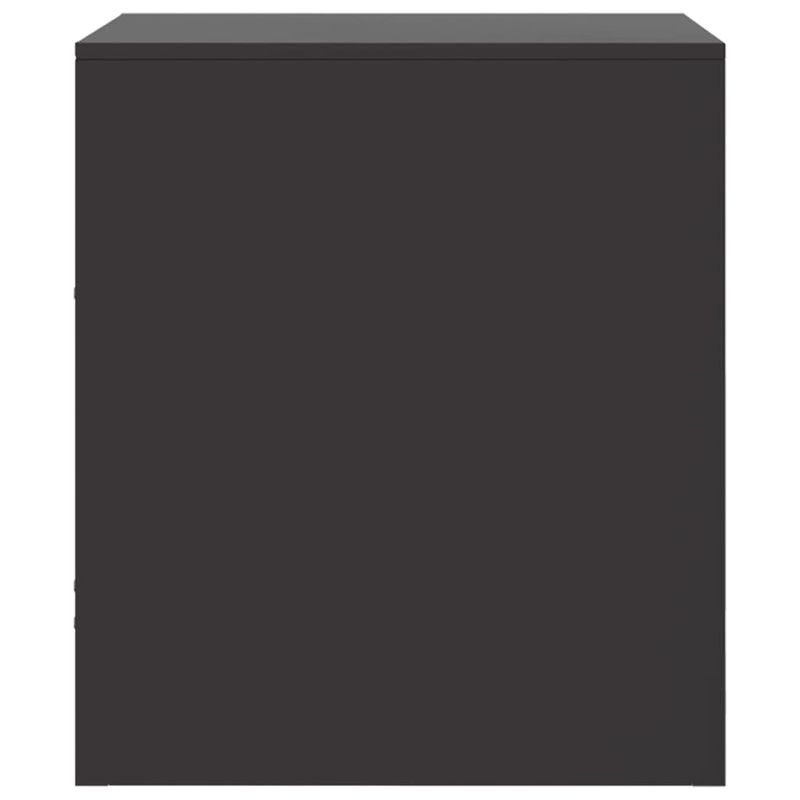 Casa si Gradina - Mobilier - Comode si corpuri - Noptiere - Noptiera, negru, 34,5x39x44 cm, otel - Infinity.ro