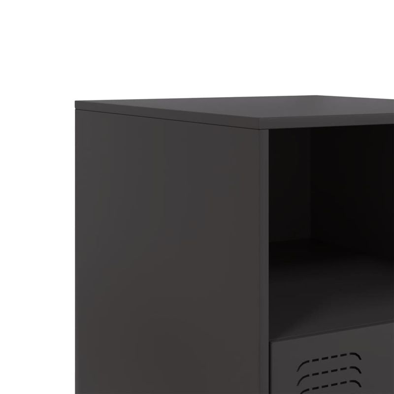 Casa si Gradina - Mobilier - Comode si corpuri - Noptiere - Noptiera, negru, 34,5x39x44 cm, otel - Infinity.ro