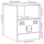 Casa si Gradina - Mobilier - Comode si corpuri - Noptiere - Noptiera, negru, 34,5x39x44 cm, otel - Infinity.ro