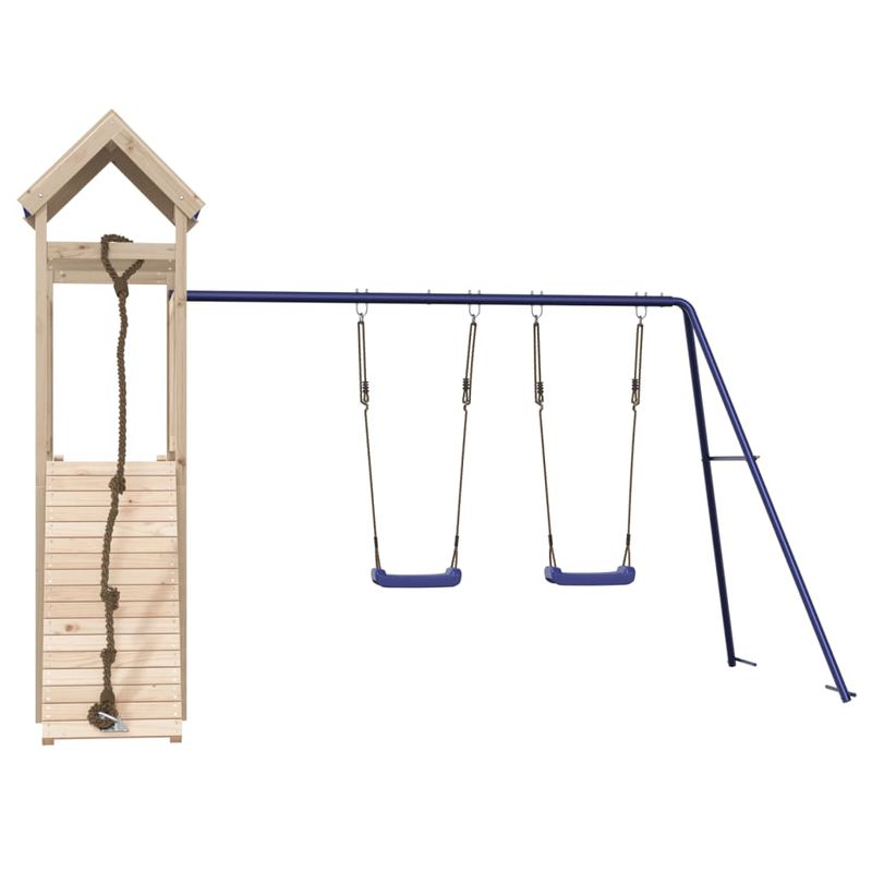 Jucarii, Copii si Bebe - Jucarii si jocuri - Jucarii de exterior - Spatii de joaca si accesorii - Set de joaca pentru exterior, lemn masiv de pin - Infinity.ro