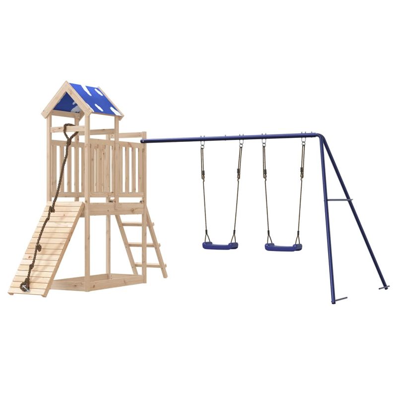 Jucarii, Copii si Bebe - Jucarii si jocuri - Jucarii de exterior - Spatii de joaca si accesorii - Set de joaca pentru exterior, lemn masiv de pin - Infinity.ro