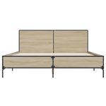 Casa si Gradina - Mobilier - Paturi si accesorii - Paturi - Cadru de pat, stejar sonoma, 150x200cm, lemn prelucrat si metal - Infinity.ro
