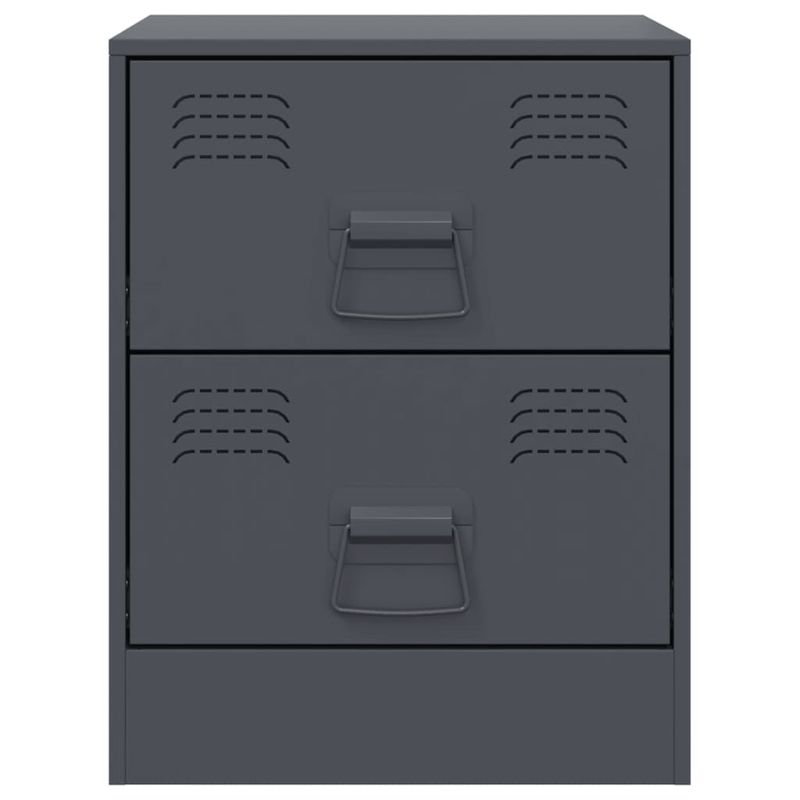 Casa si Gradina - Mobilier - Comode si corpuri - Noptiere - Noptiera, antracit, 34,5x39x44 cm, otel - Infinity.ro