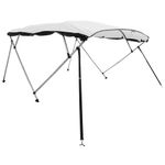 Auto si Moto - Ambarcatiuni - Accesorii ambarcatiuni - Parasolar Bimini 4 arcuri pereti din plasa 243x(185-198)x137 cm, alb - Infinity.ro
