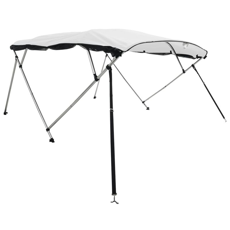 Auto si Moto - Ambarcatiuni - Accesorii ambarcatiuni - Parasolar Bimini 4 arcuri pereti din plasa 243x(185-198)x137 cm, alb - Infinity.ro
