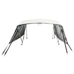 Auto si Moto - Ambarcatiuni - Accesorii ambarcatiuni - Parasolar Bimini 4 arcuri pereti din plasa 243x(185-198)x137 cm, alb - Infinity.ro
