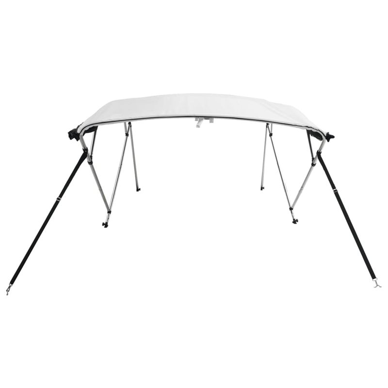 Auto si Moto - Ambarcatiuni - Accesorii ambarcatiuni - Parasolar Bimini 4 arcuri pereti din plasa 243x(185-198)x137 cm, alb - Infinity.ro